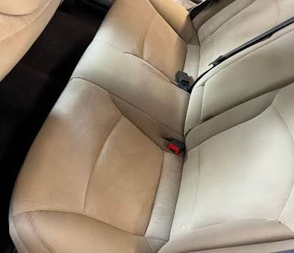 After: the same rear seat cleaned and restored